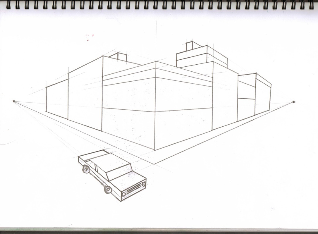 Sketchbook: Drawing Perspective (2-Point) Large Sketch Pad